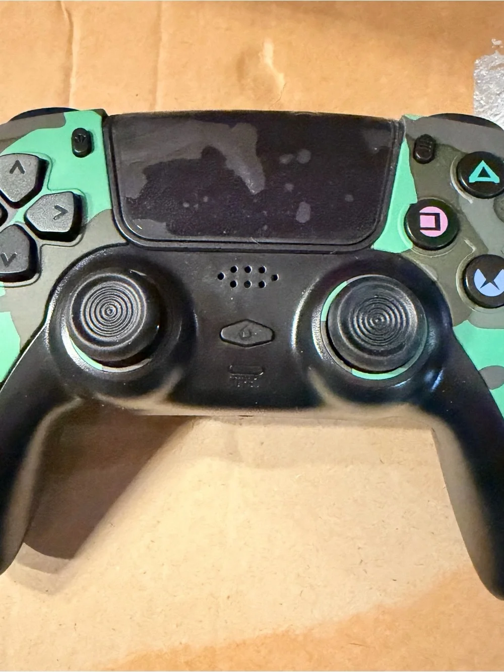 Wireless Gaming Controller for P4- Green Camouflage